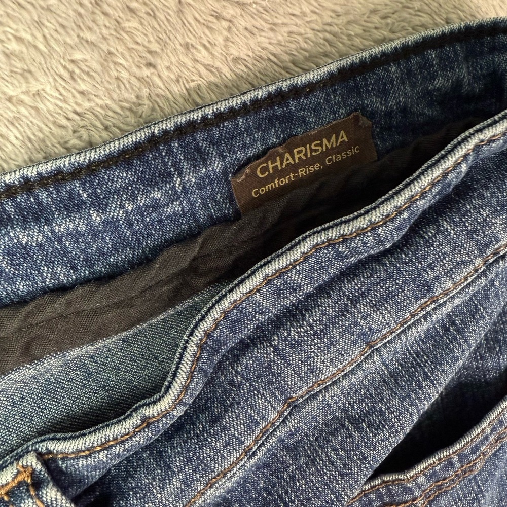 34 Heritage Jeans Mens 35x30 Fits 35x24 Blue Denim Charisma Classic Comfort - Picture 3 of 16